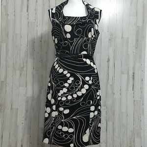 Donna Ricco Black and White Sleeveless Dress